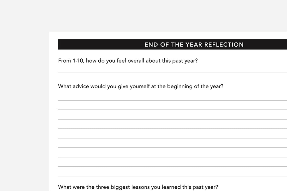 End of the Year Reflection - Passion Planner