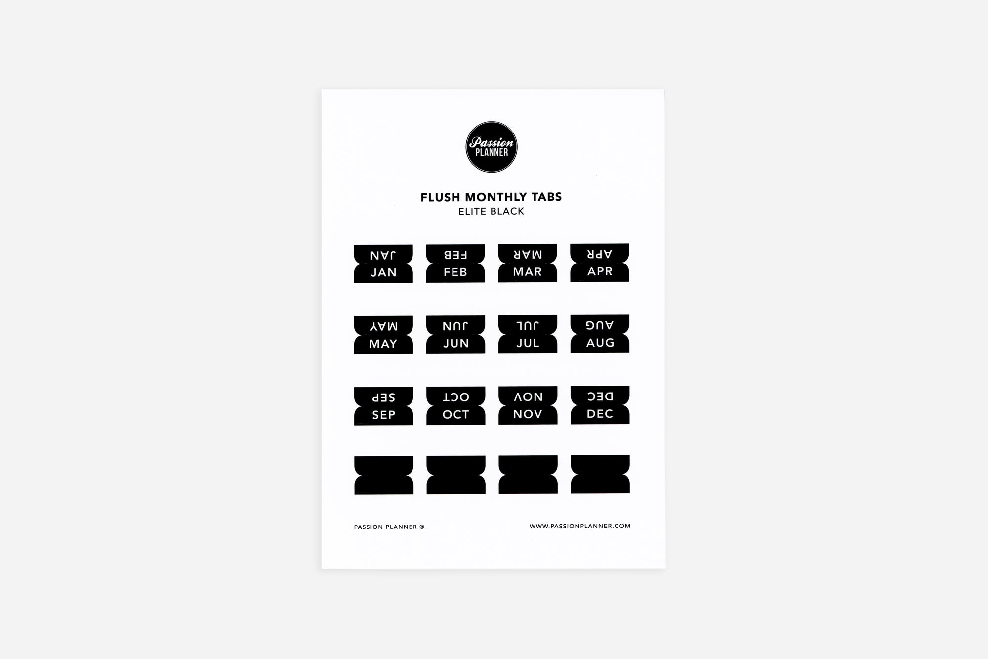 Flush Monthly Tabs - Passion Planner