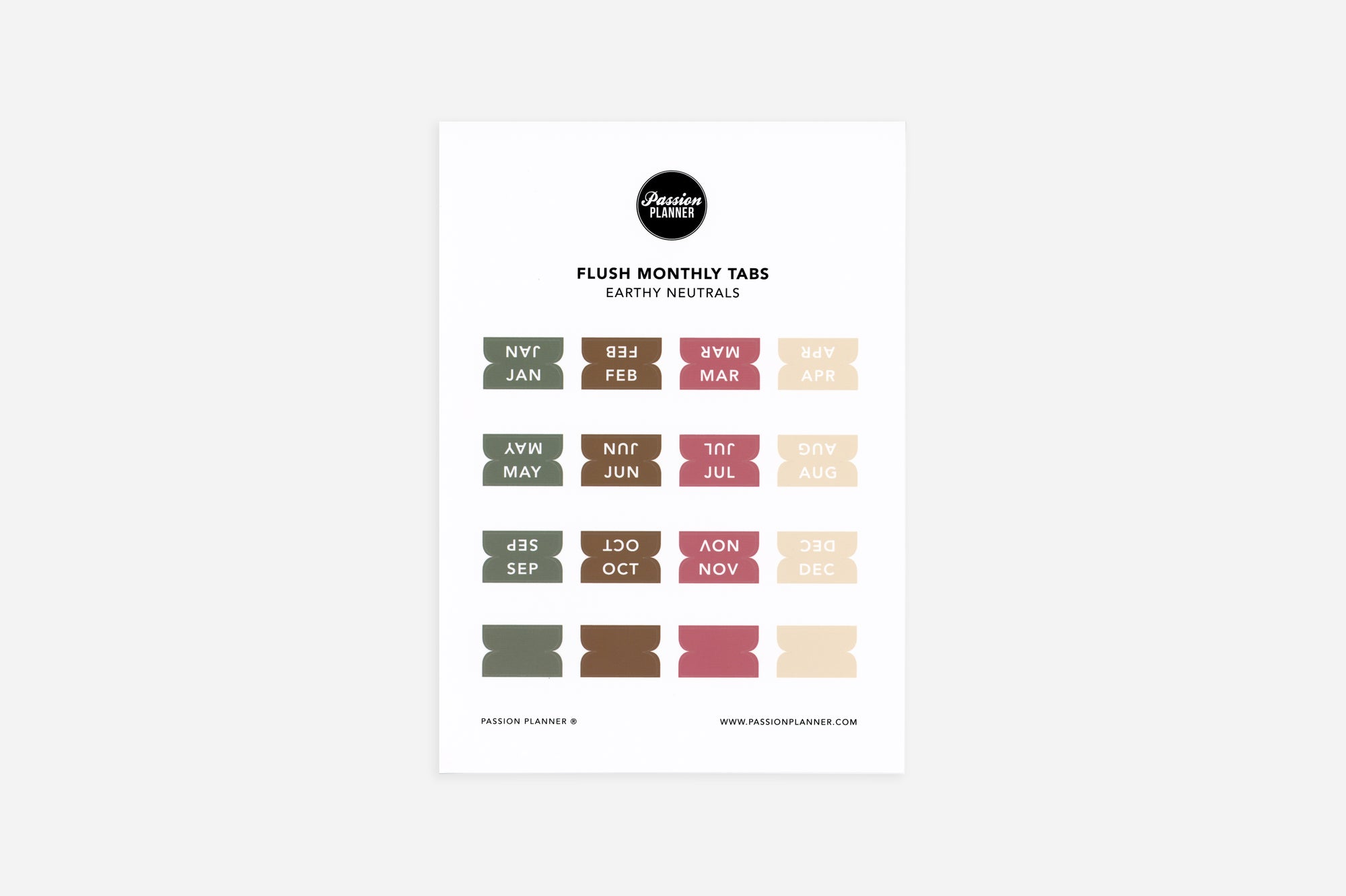 Flush Monthly Tabs - Passion Planner