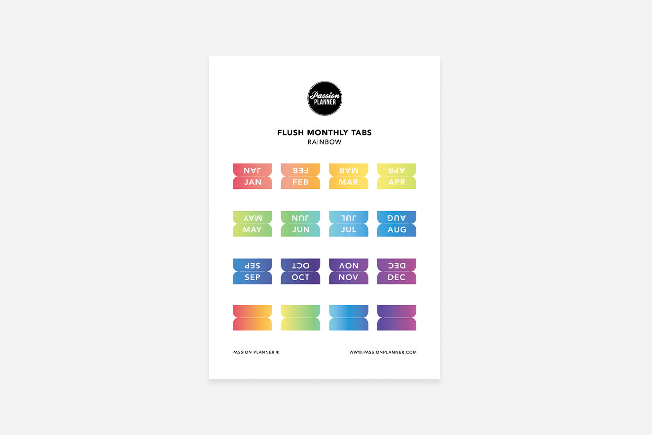 Flush Monthly Tabs - Passion Planner