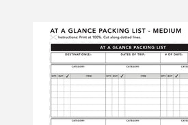 Packing List PDF - Passion Planner