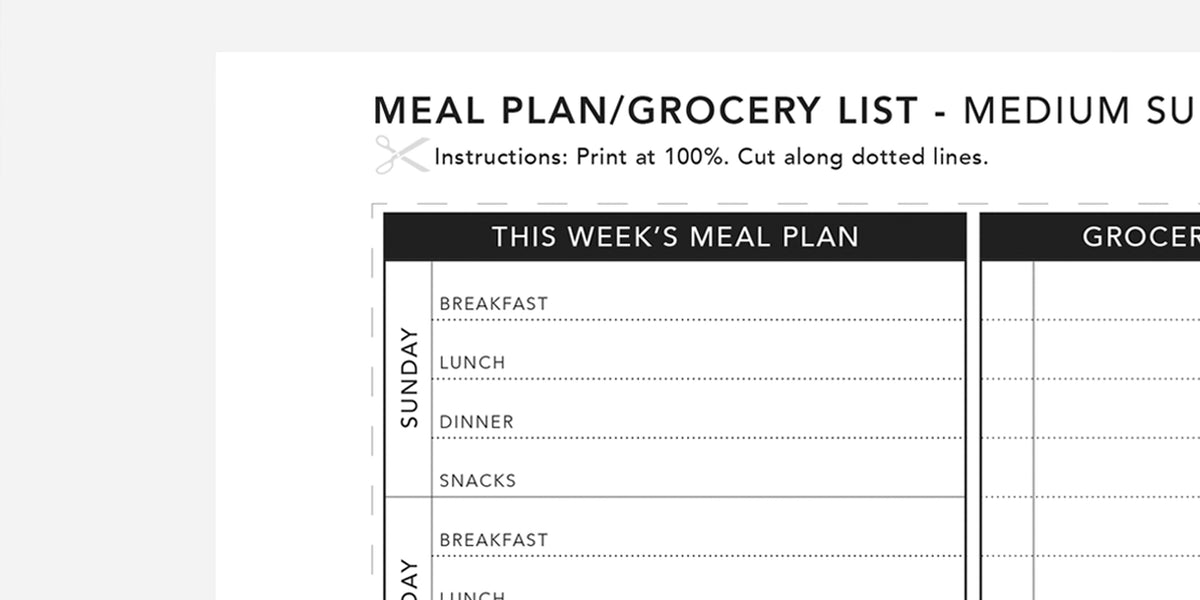 meal-plan-and-grocery-list-pdf-free-printable-passion-planner for Free Printable Meal Prep Planner Meal Plan and Grocery List PDF | Free Printable | Passion Planner for Free Printable Meal Prep Planner