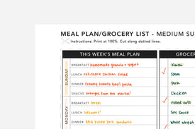 Meal Plan and Grocery List - Passion Planner