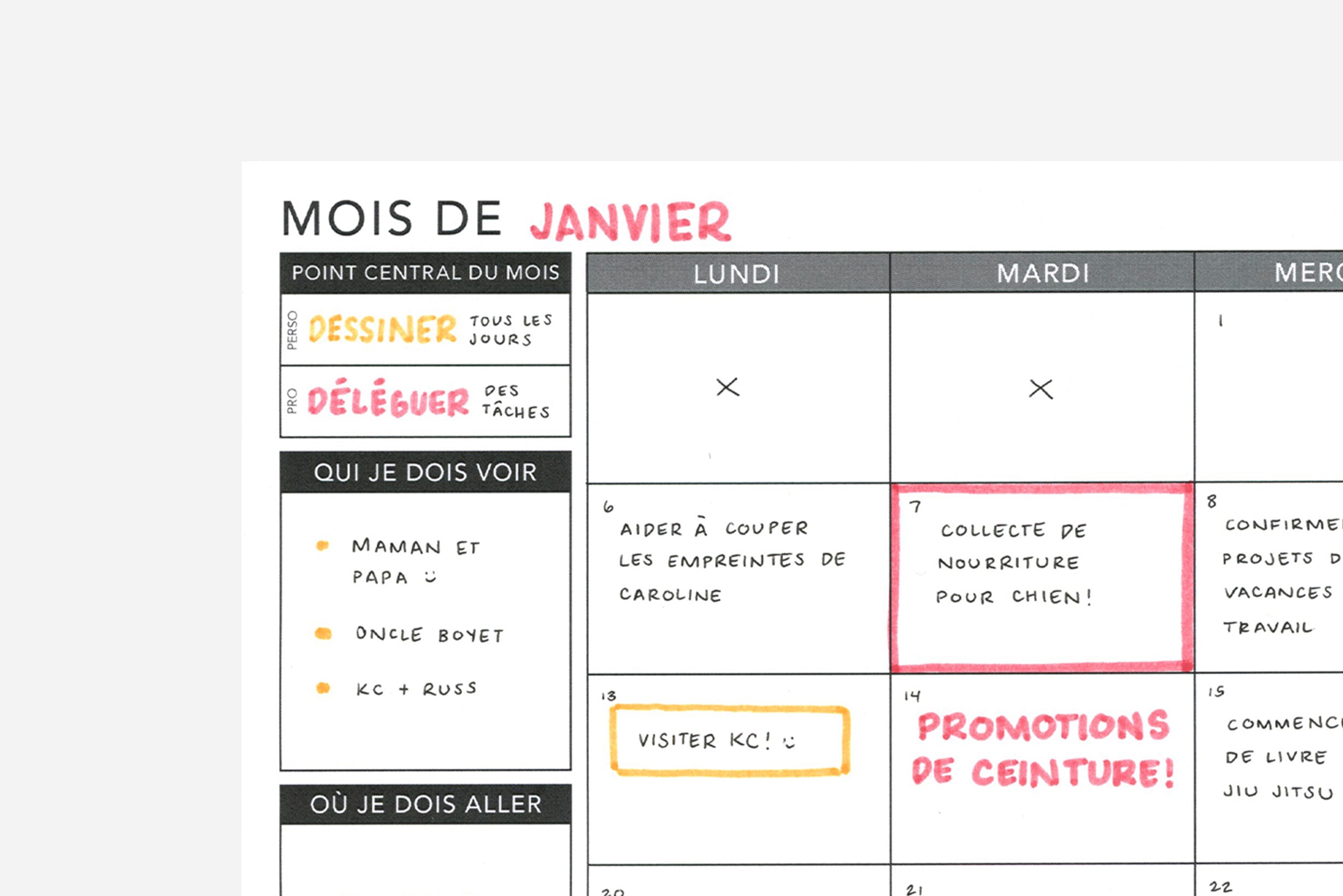 Weekly Undated French - Passion Planner