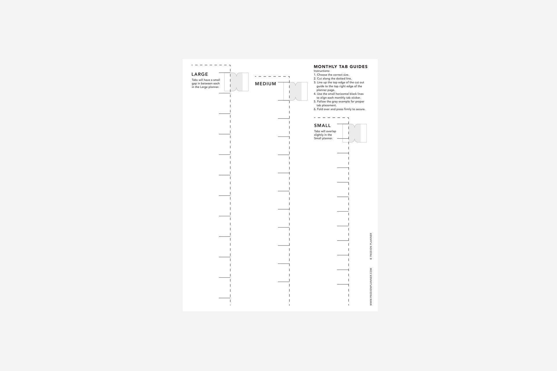 Monthly Tabs Guide | Free Printable | Passion Planner