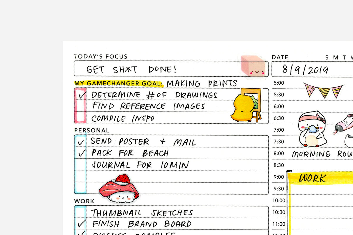 Daily Undated PDF | Free Printable | Passion Planner