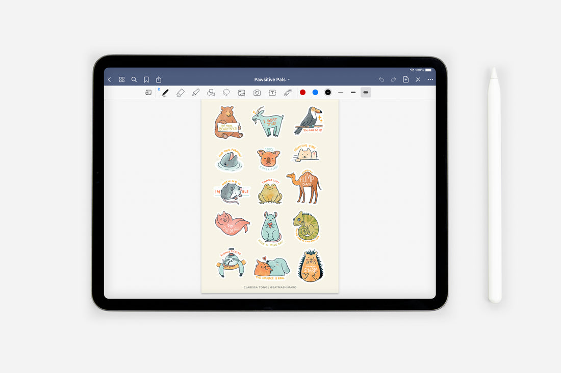 Digital Pawsitive Pals Sticker Book - Passion Planner