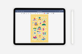 Digital Summer Vibes Sticker Book - Passion Planner