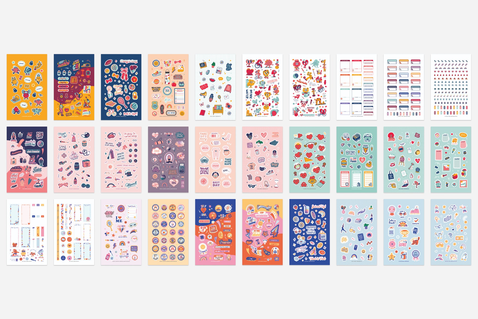 Wellness and Health Sticker Book - Passion Planner