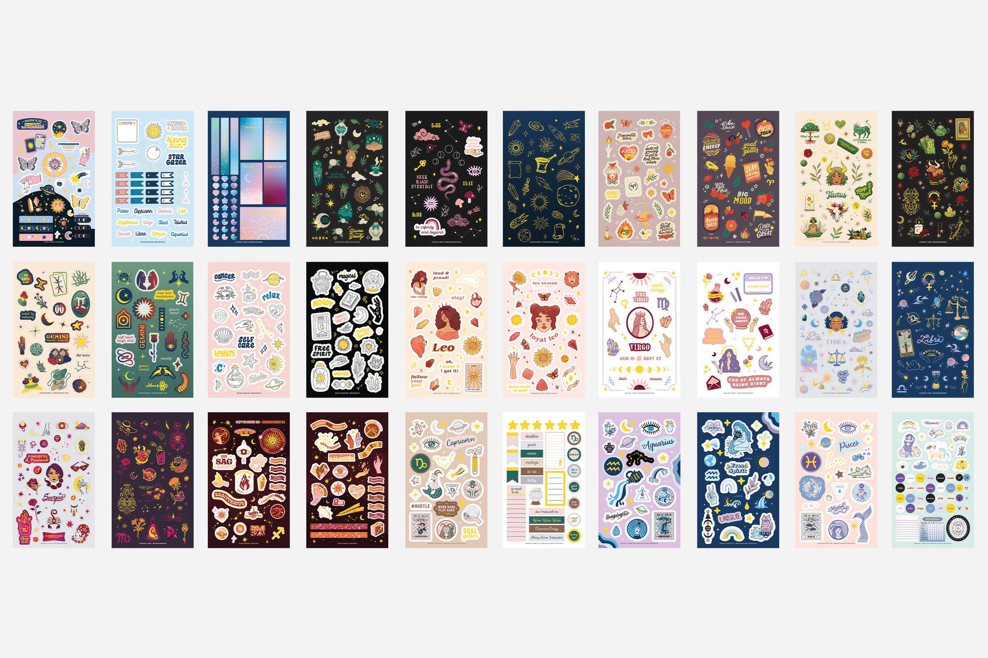 Digital It's in the Stars - Zodiac Signs Sticker Book - Passion Planner