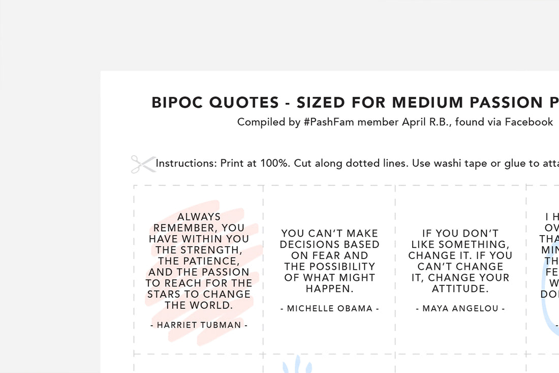 BIPOC Quotes - Passion Planner