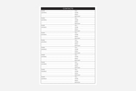 Contacts - Passion Planner