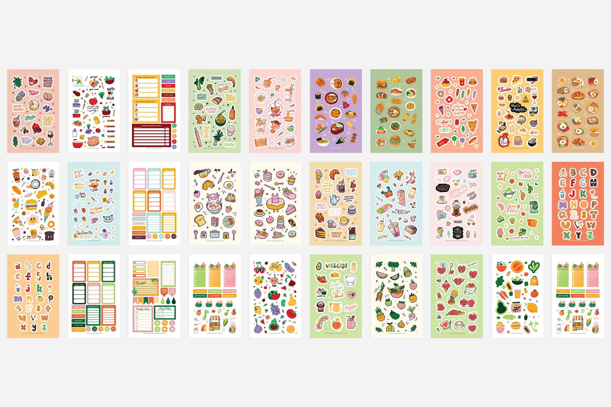 Digital Let's Eat! Foodie Sticker Book - Passion Planner