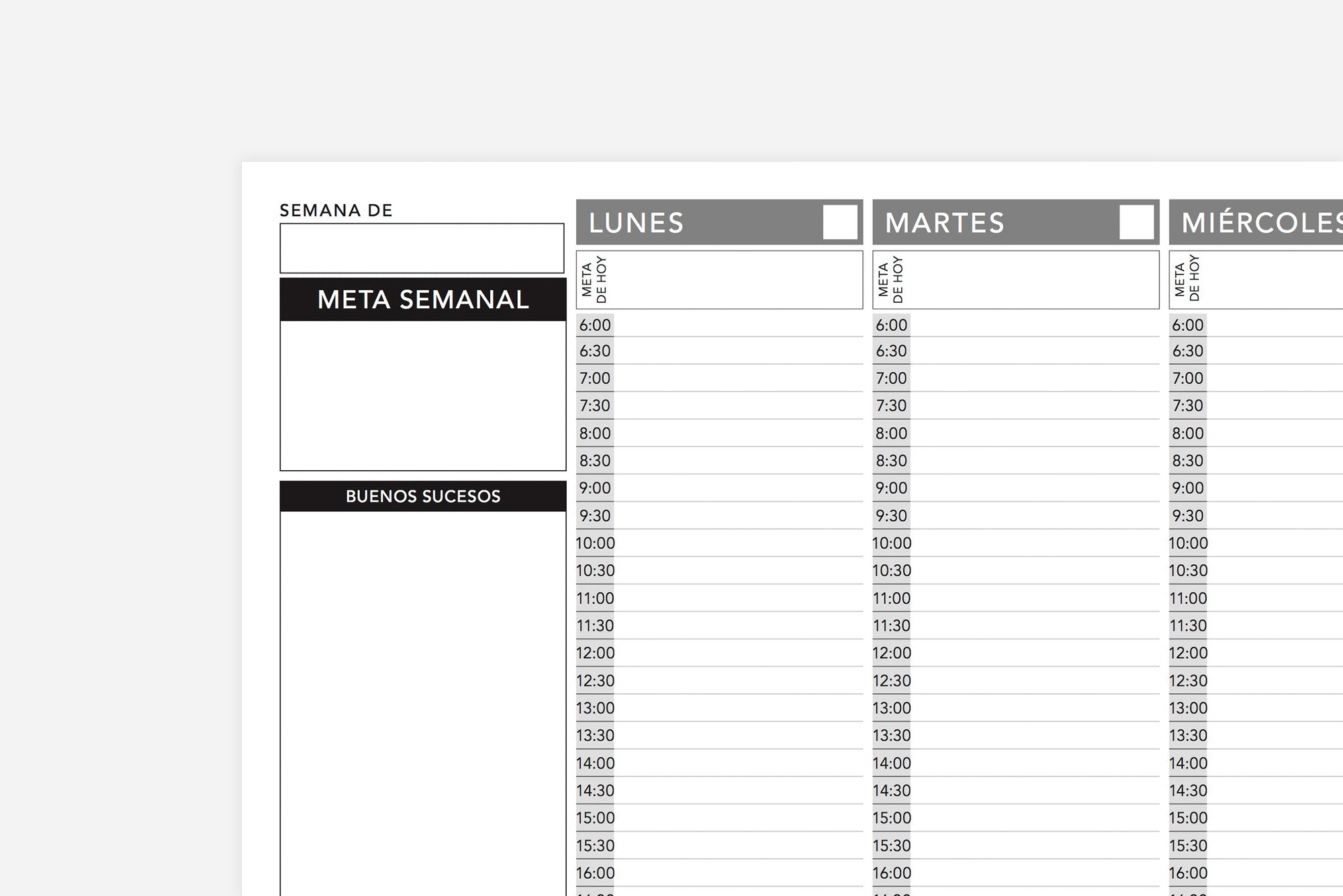 Weekly Undated Spanish - Passion Planner