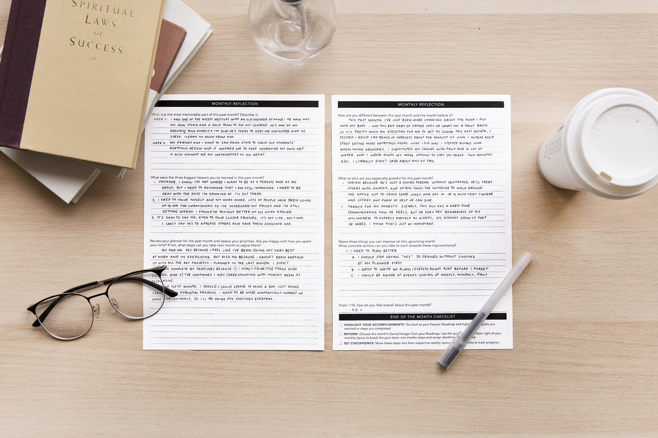 Monthly Reflection - Passion Planner