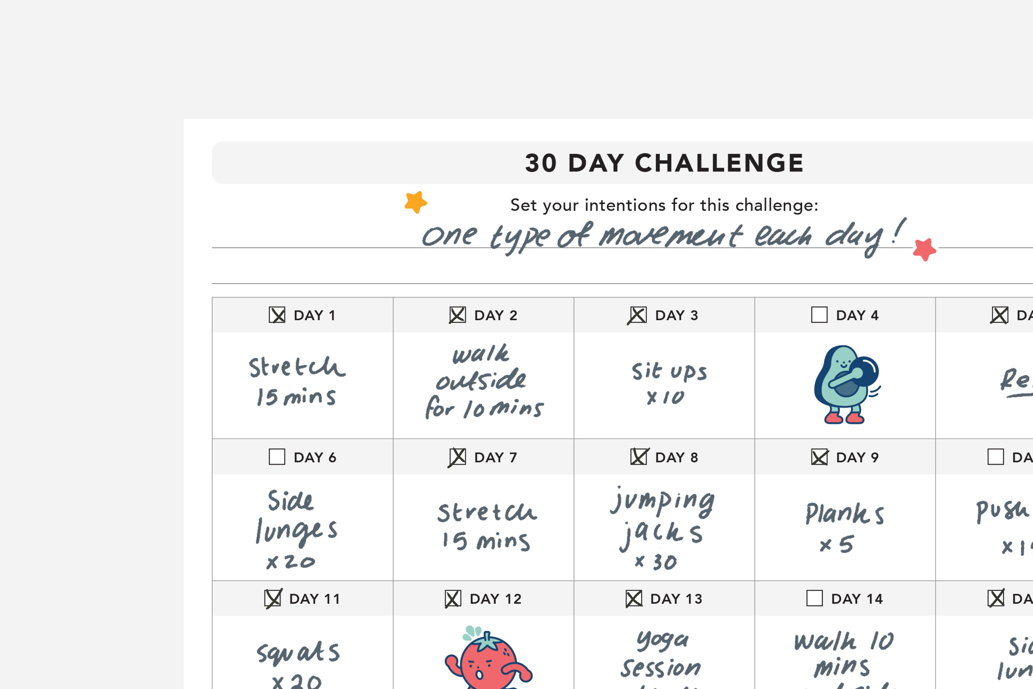 Create Your Own 30-Day Challenge