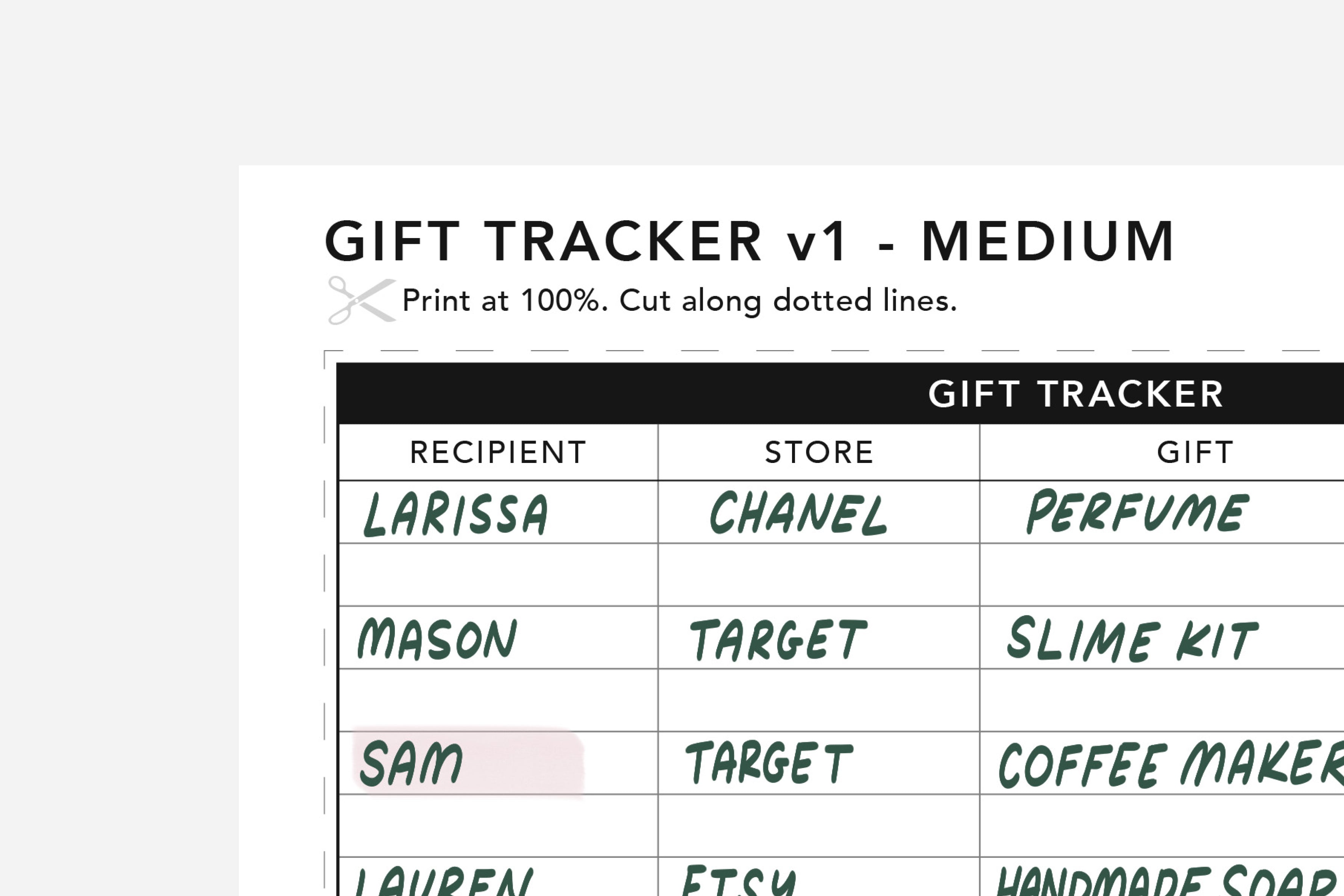 Gift Tracker