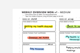 Weekly Overview - Passion Planner