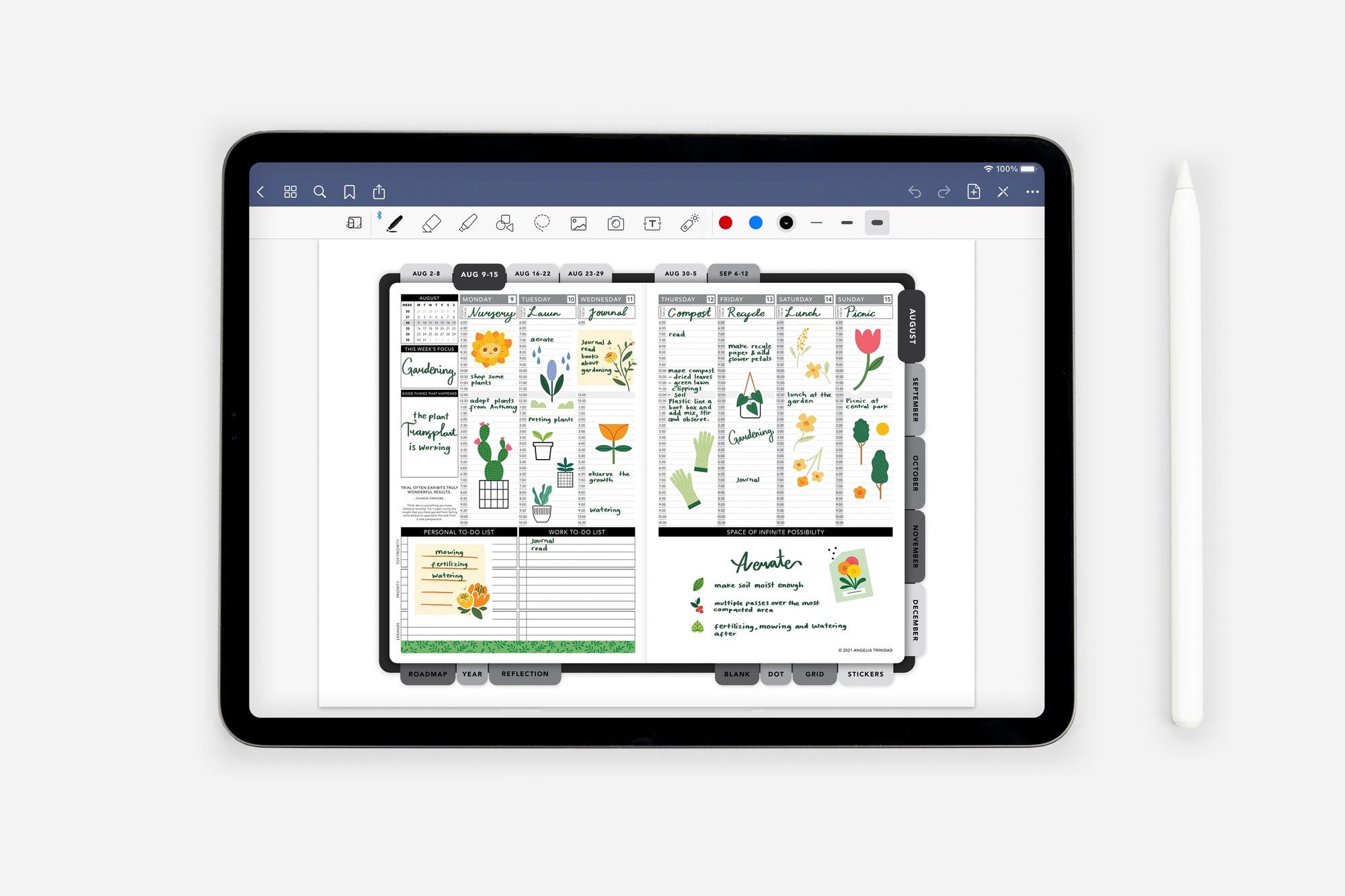 Digital Florals & Foliage Sticker Book - Passion Planner
