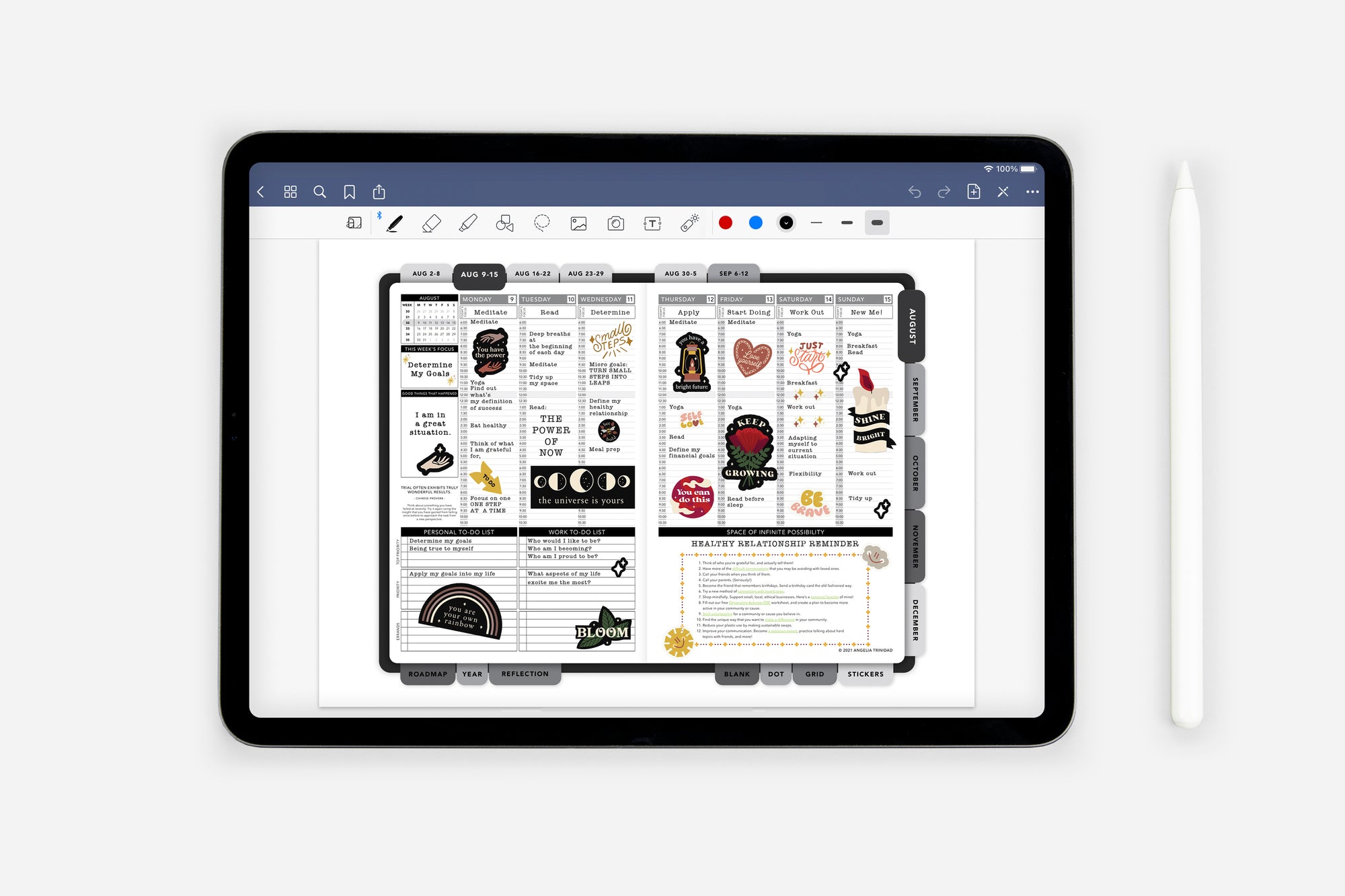 Digital New Year New Goals Sticker Book - Passion Planner