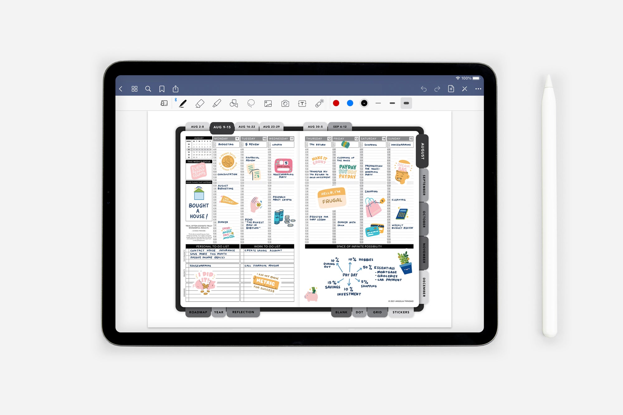 Digital Save It! Finance & Budgeting Sticker Book - Passion Planner