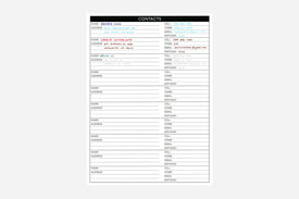 Contacts - Passion Planner