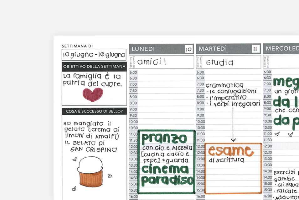 Weekly Undated Italian - Passion Planner