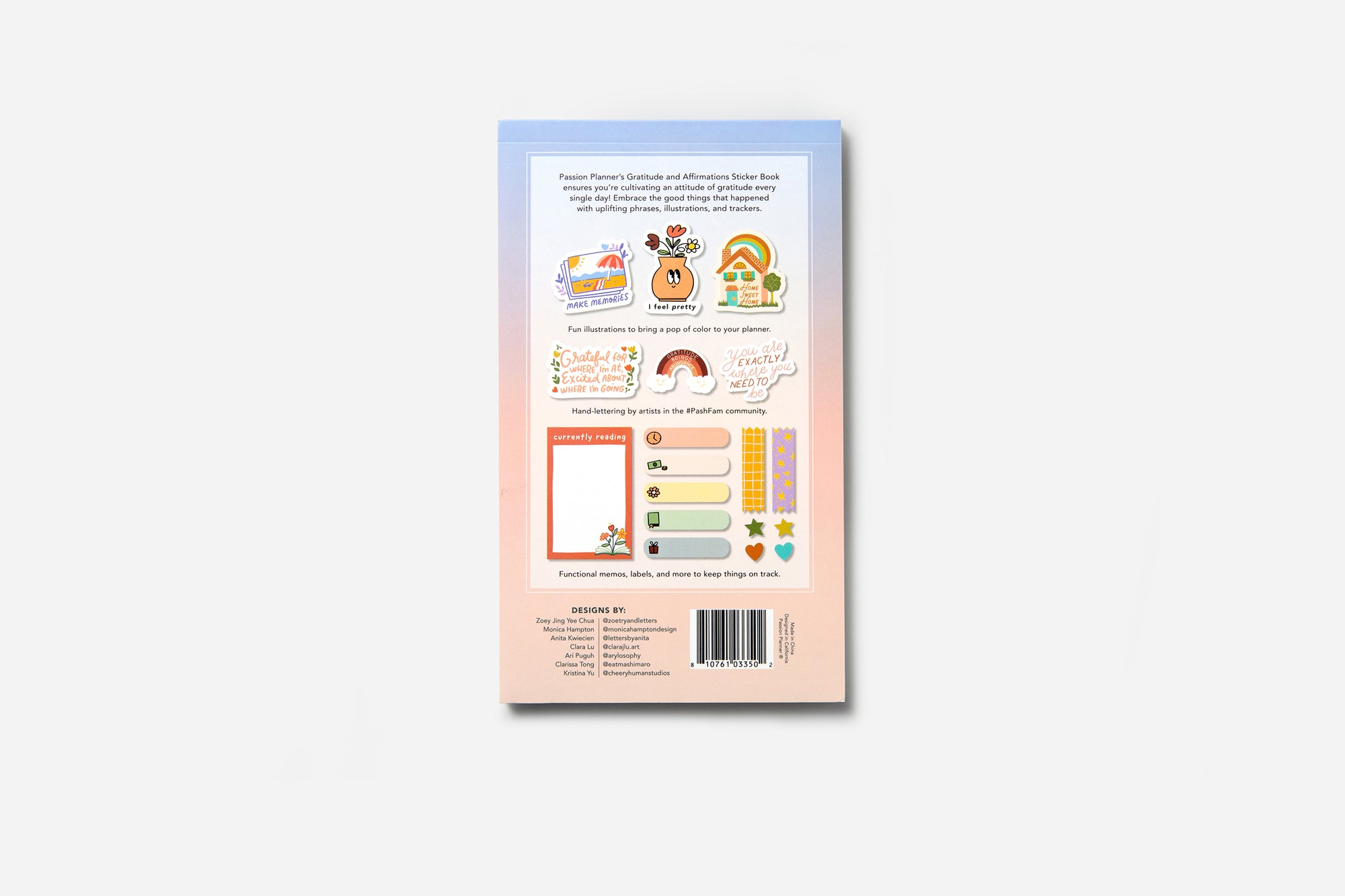 Gratitude and Affirmations Sticker Book - Passion Planner