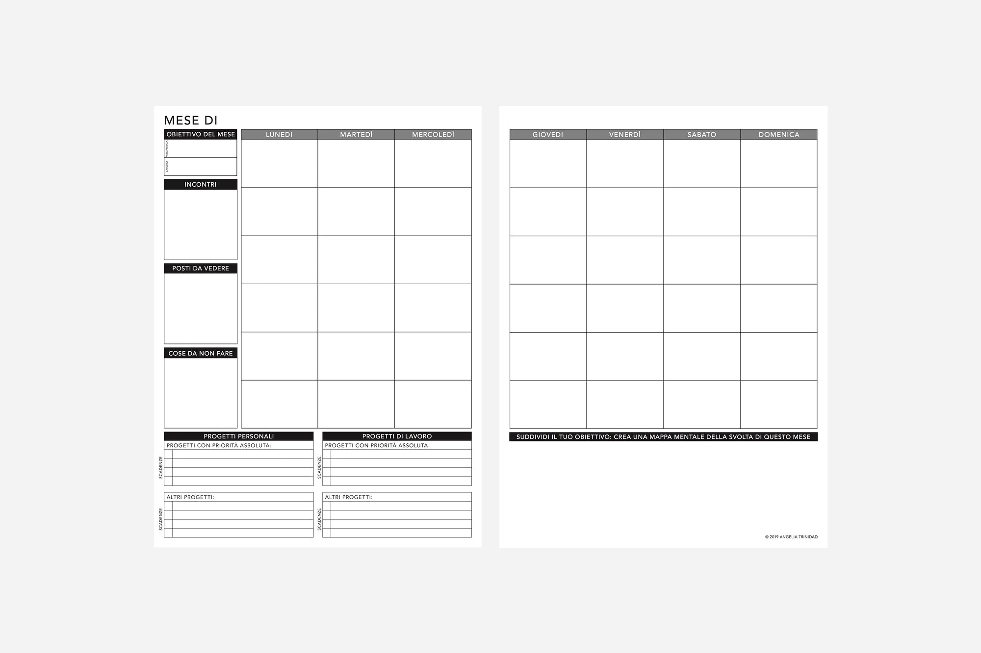 Weekly Undated Italian - Passion Planner