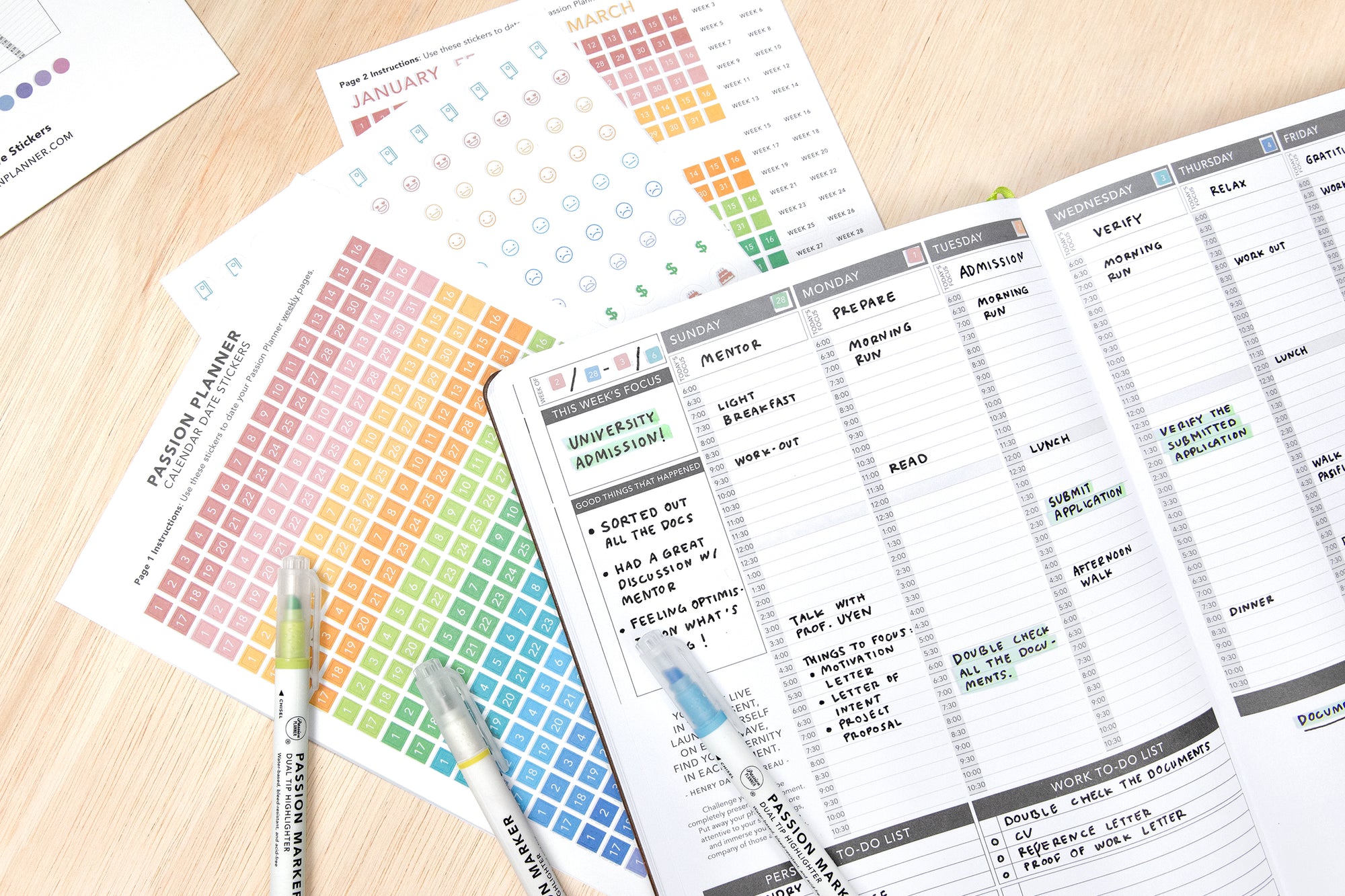 Calendar Date Stickers - Passion Planner