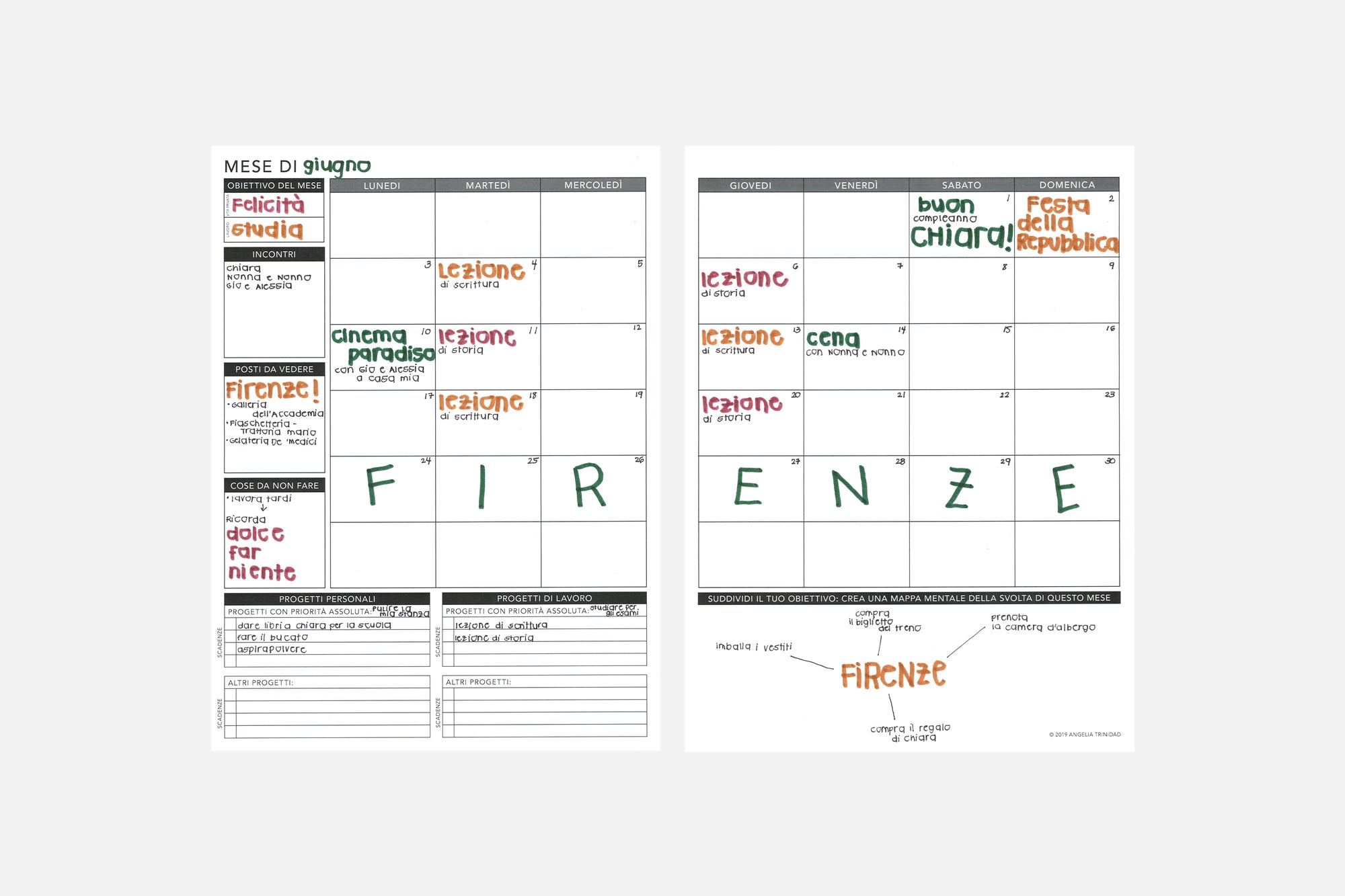 Weekly Undated Italian - Passion Planner