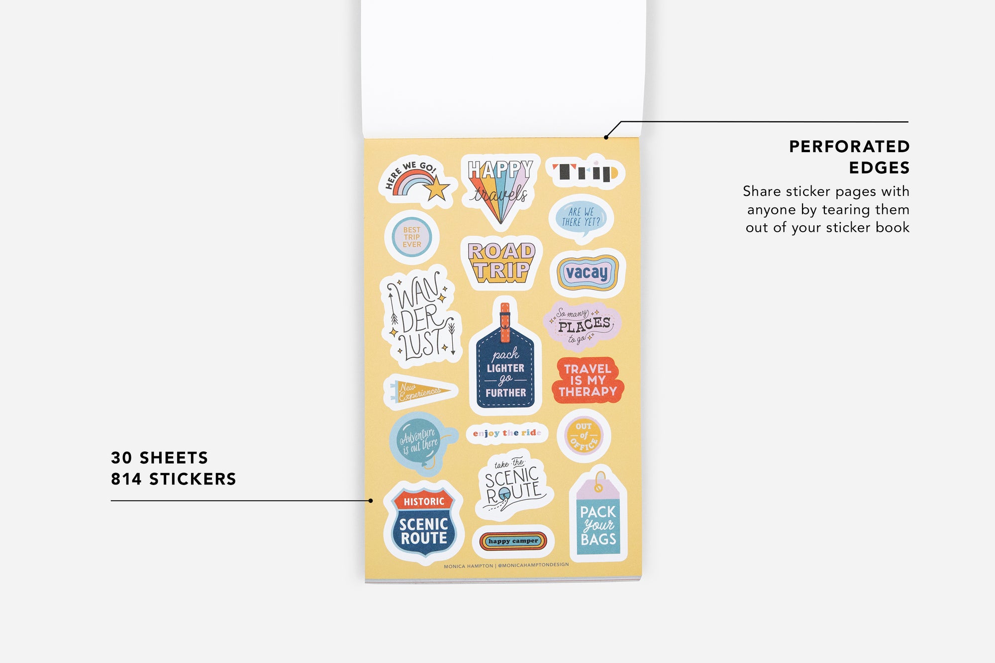 Let's Go! Travel Sticker Book - Passion Planner