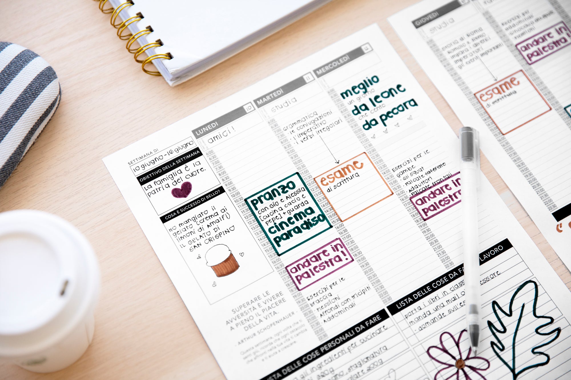 Weekly Undated Italian - Passion Planner