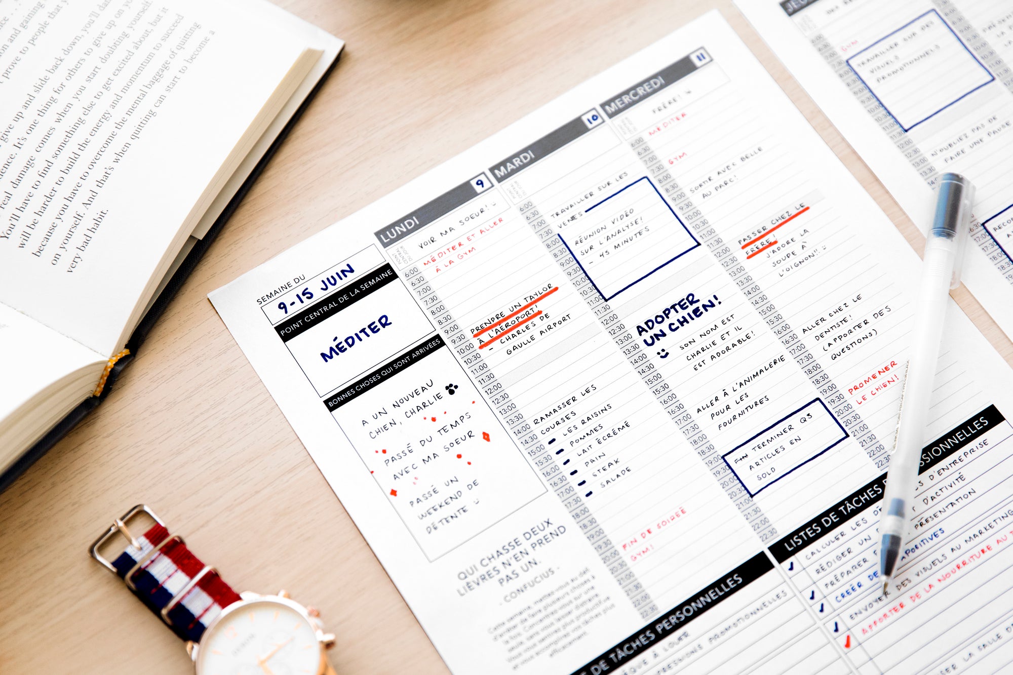 Weekly Undated French - Passion Planner