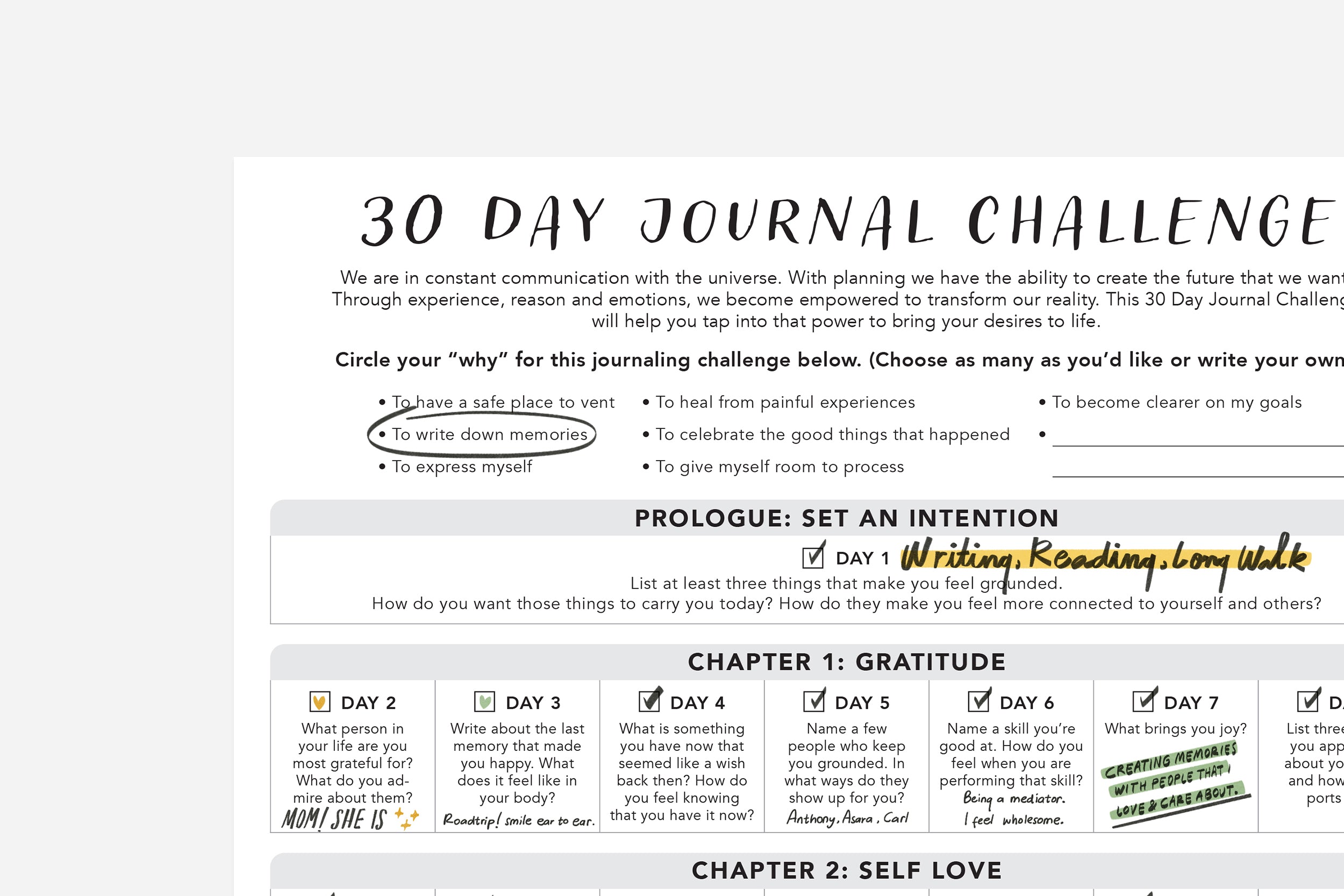 30 Day Journal Challenge - Passion Planner