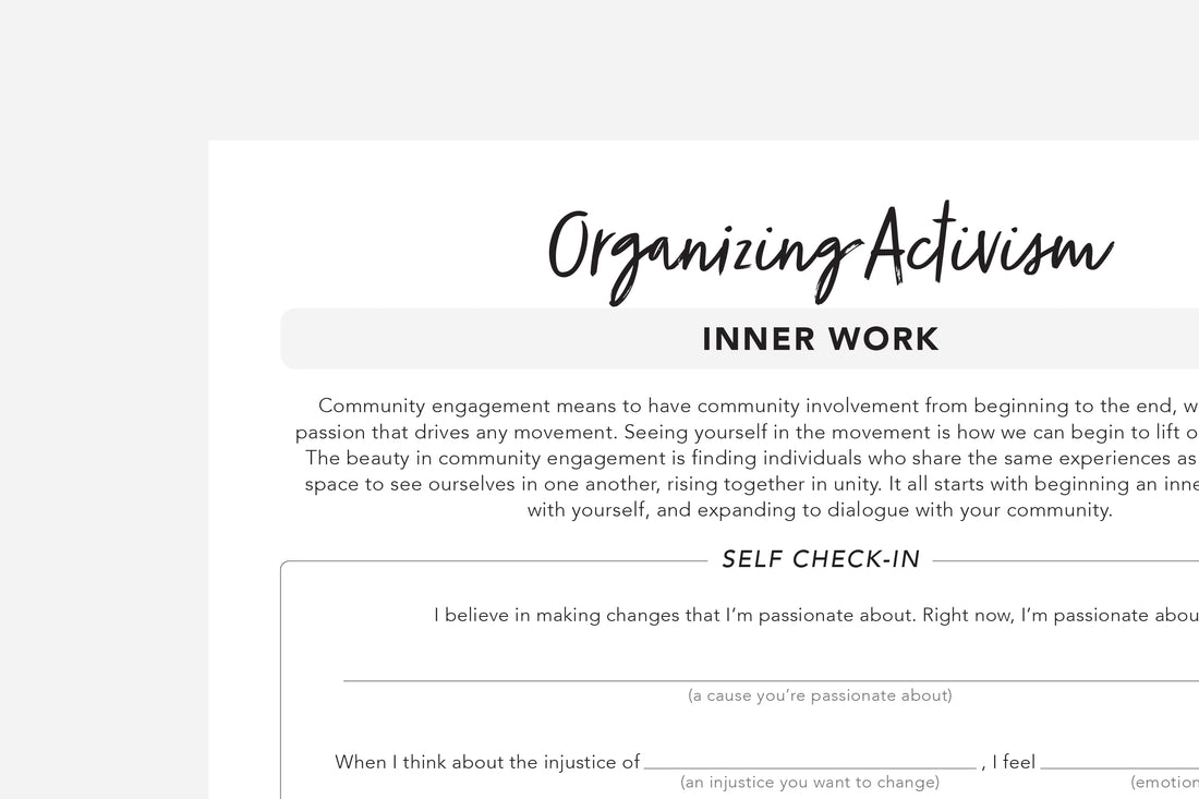 Organizing Activism - Passion Planner