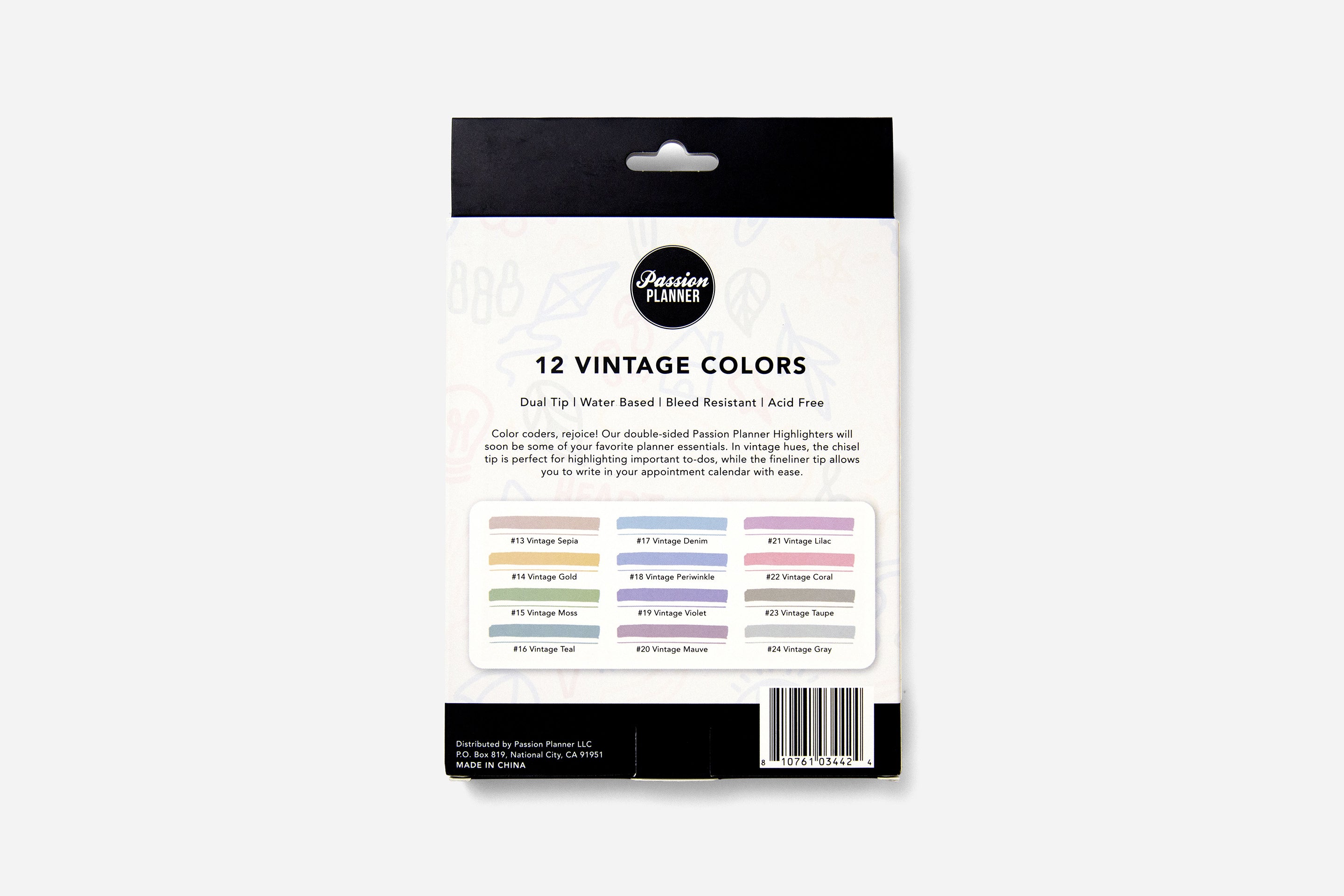 Passion Highlighters - Vintage (12-pack) - Passion Planner