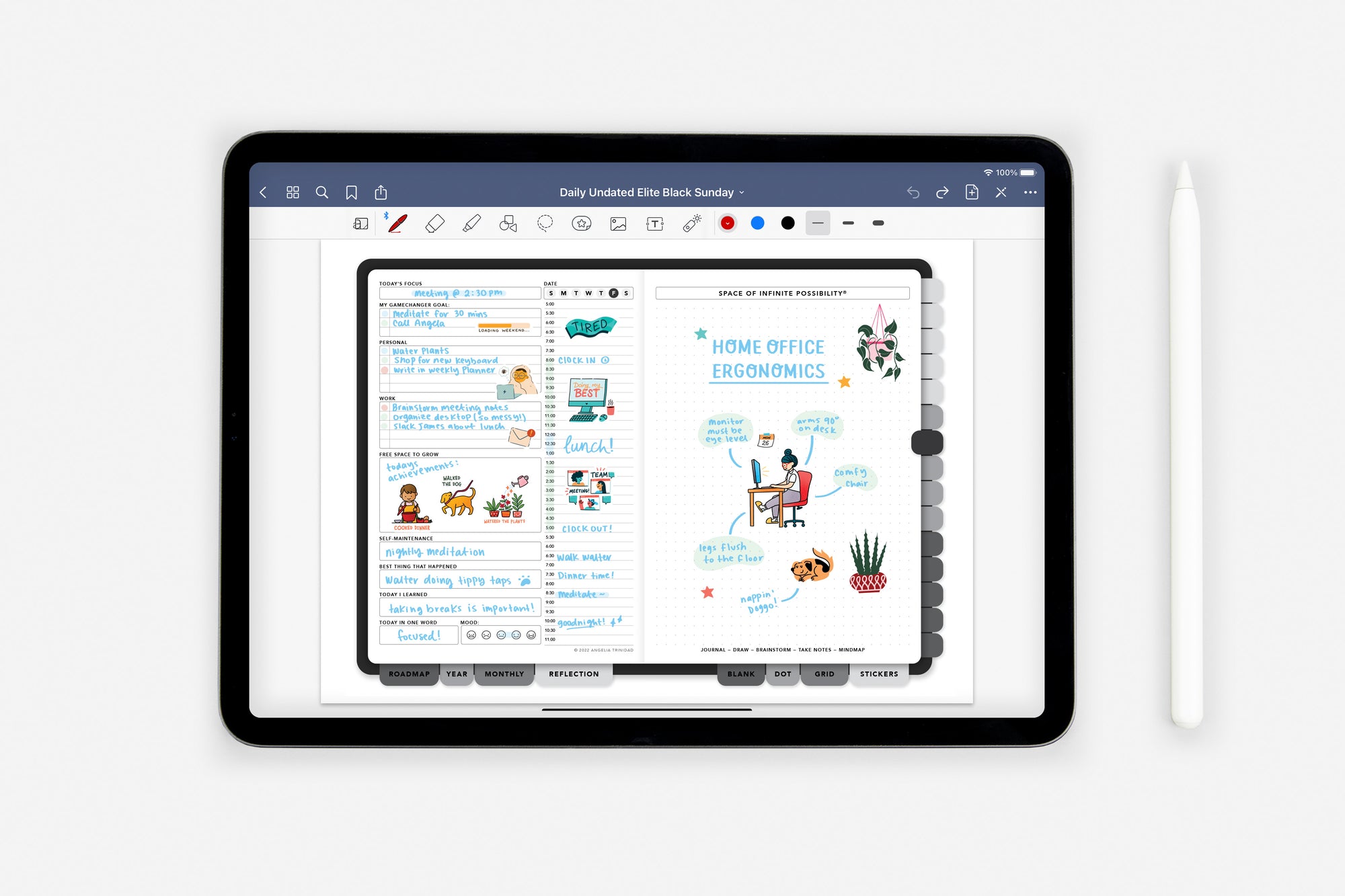 Digital Adulting, Work and Everyday Life Sticker Book