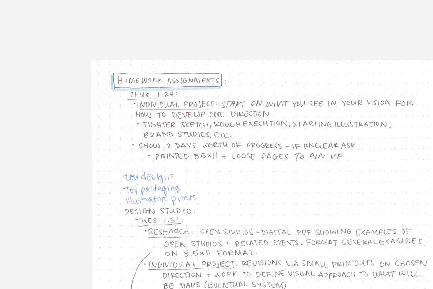 Dotted Page - Passion Planner