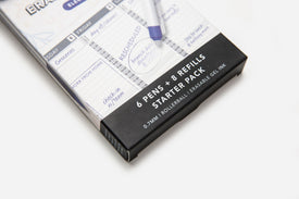 Passion Erasable Pens Starter Pack - Electric Blue (6 Pens + 8 Refills)