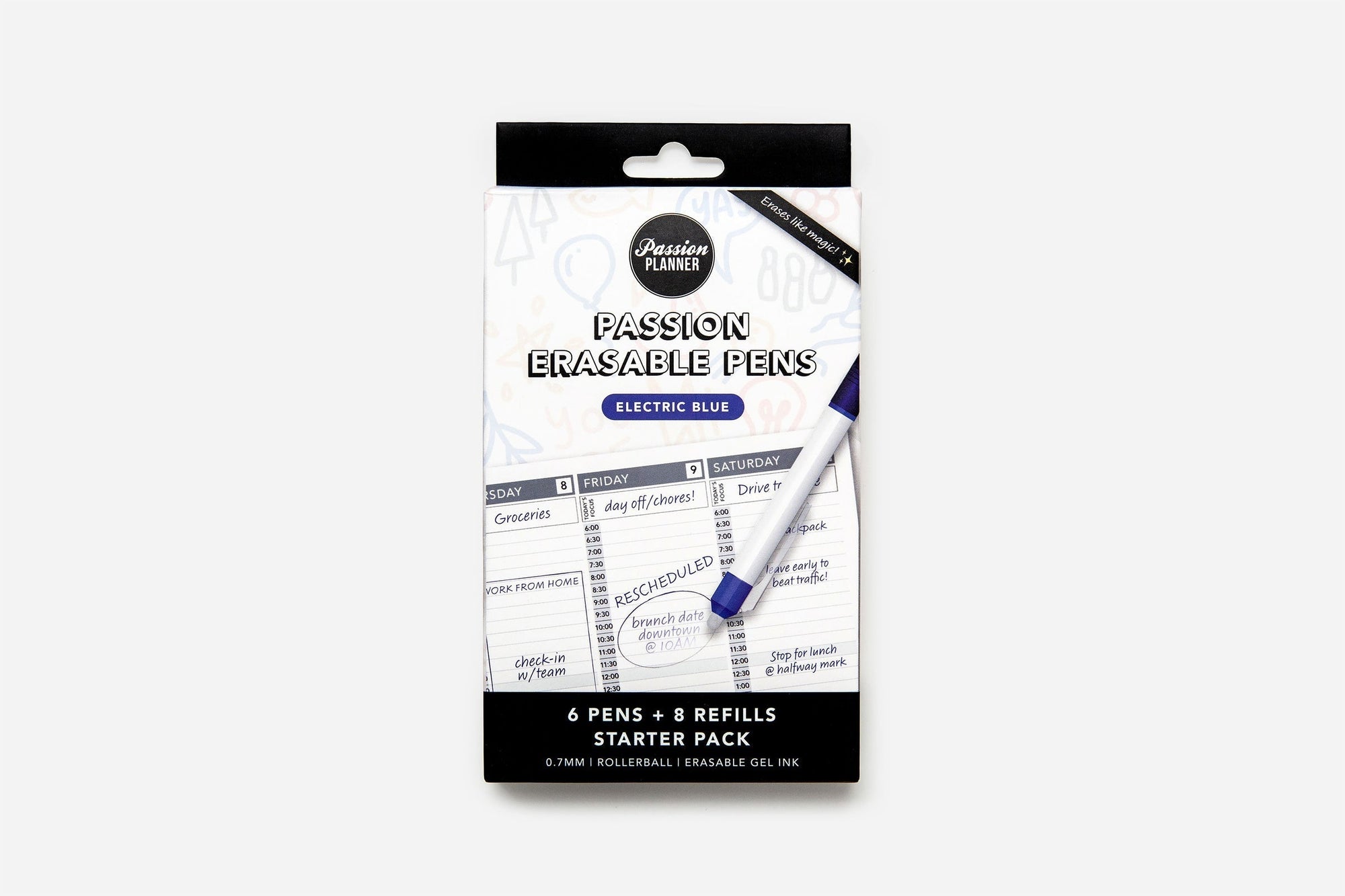6-pack of electric blue erasable pens