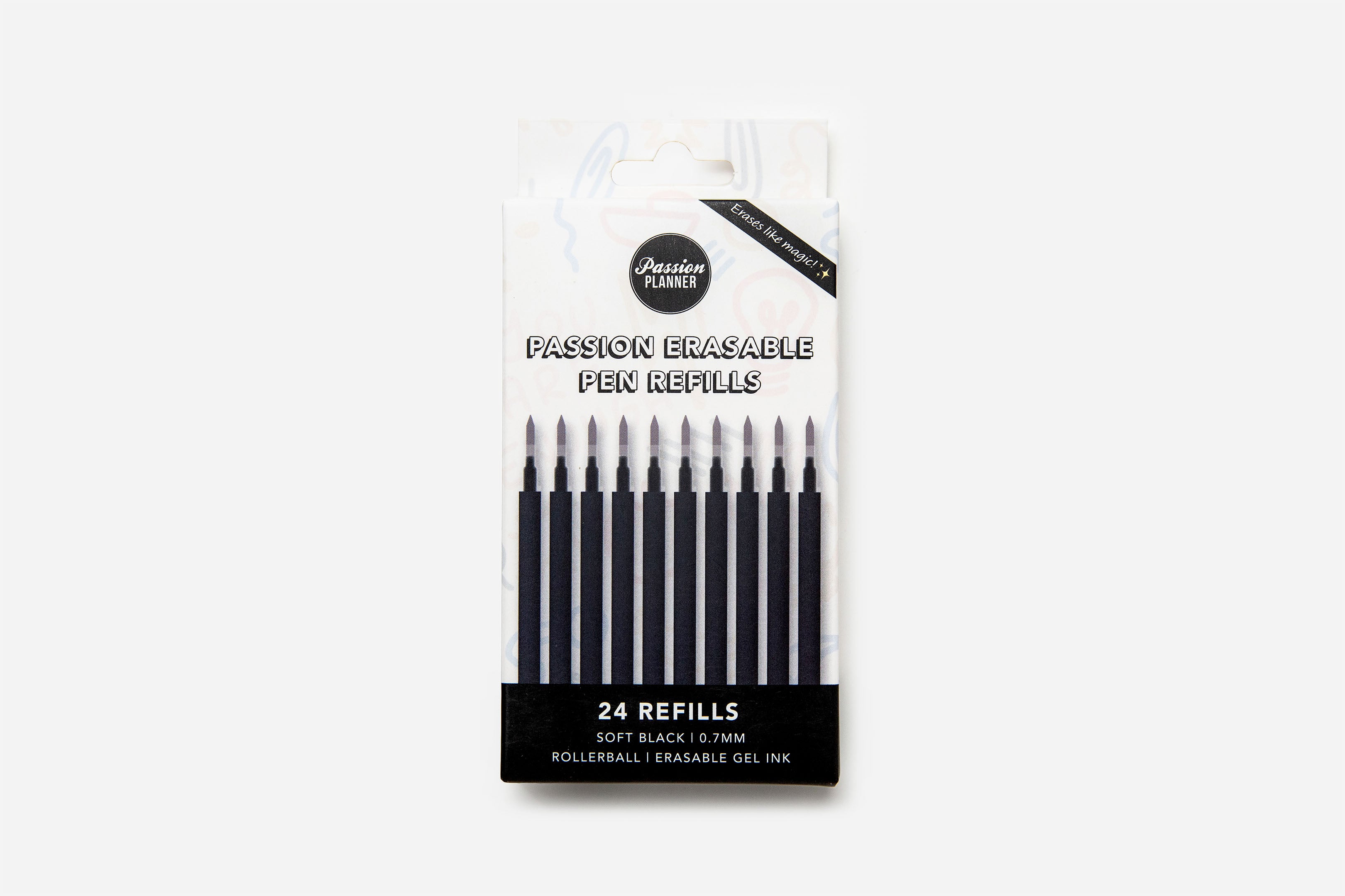 Passion Erasable Pen Refills - Soft Black (24-count)
