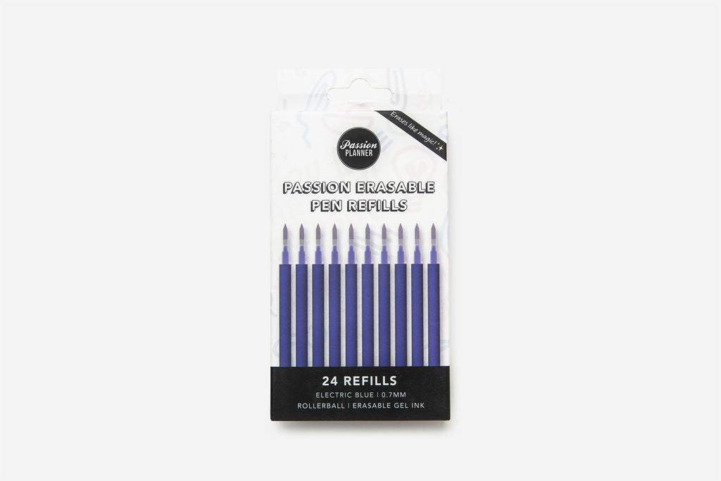 Passion Erasable Pens Starter Pack - Electric Blue (6 Pens + 8 Refills —  Passion Planner