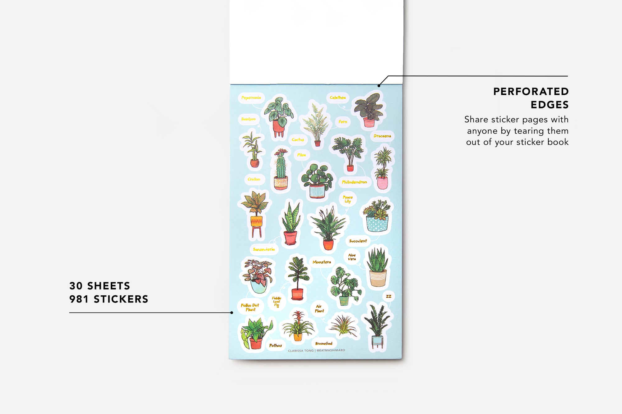 Houseplants Sticker Book - Passion Planner