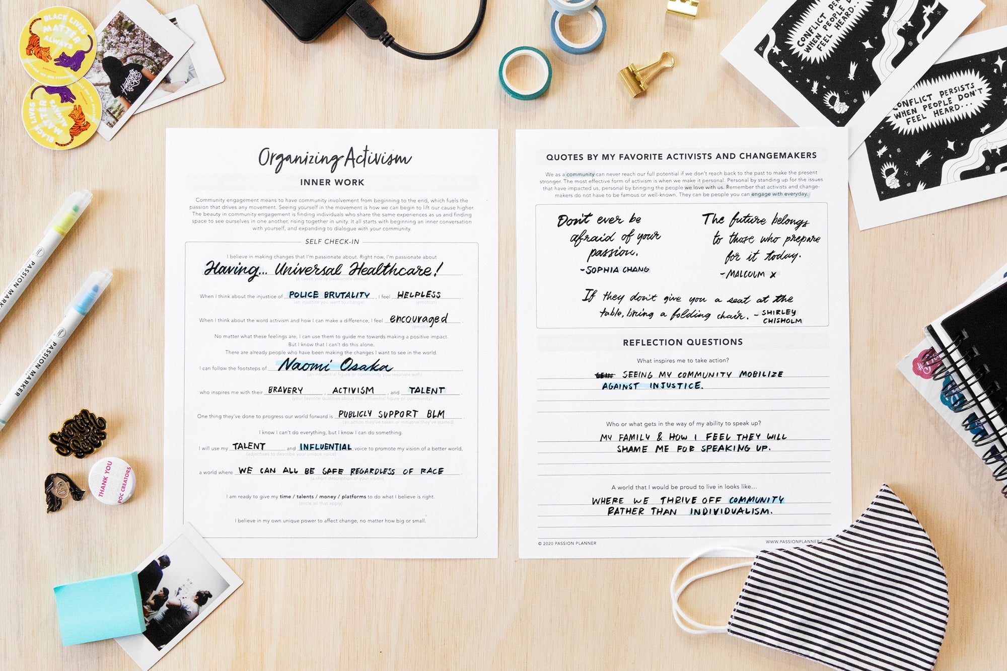 Organizing Activism - Passion Planner