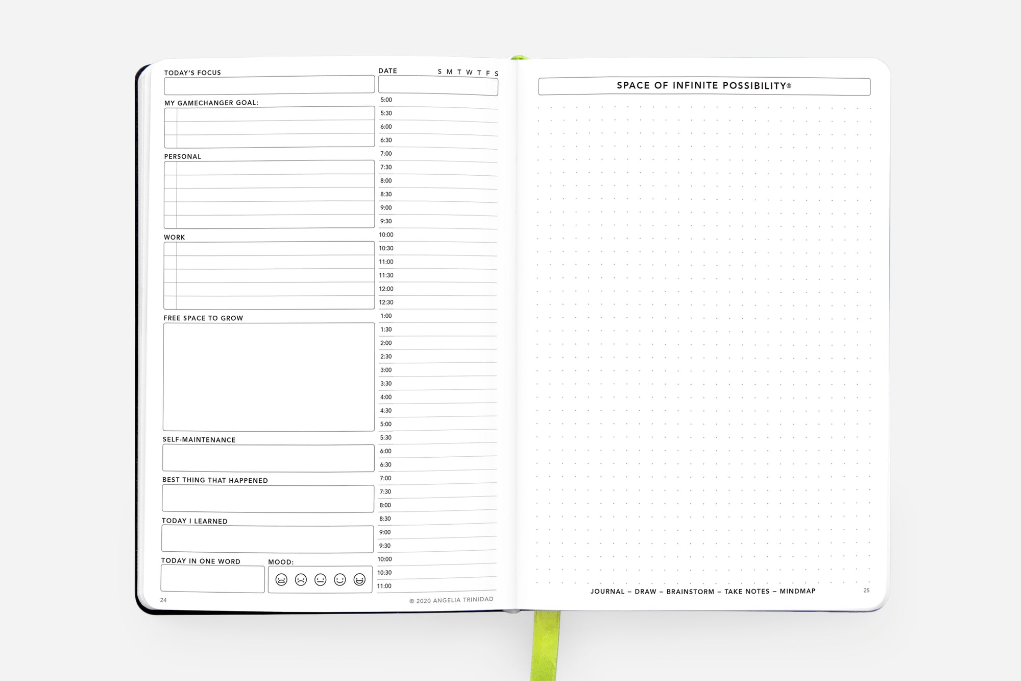 Daily Undated Passion Planner Layout
