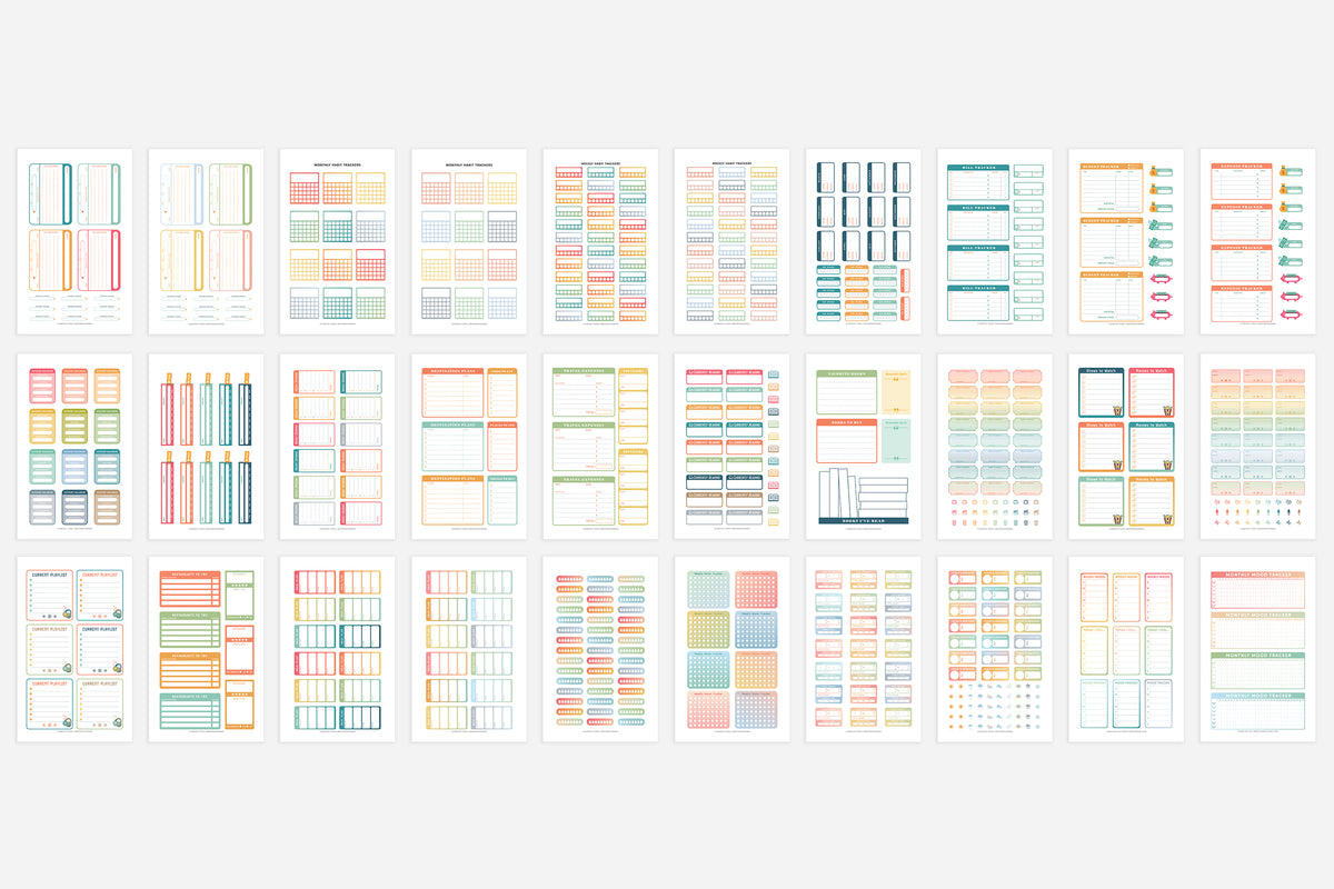 Digital Functional Trackers Sticker Book | Passion Planner