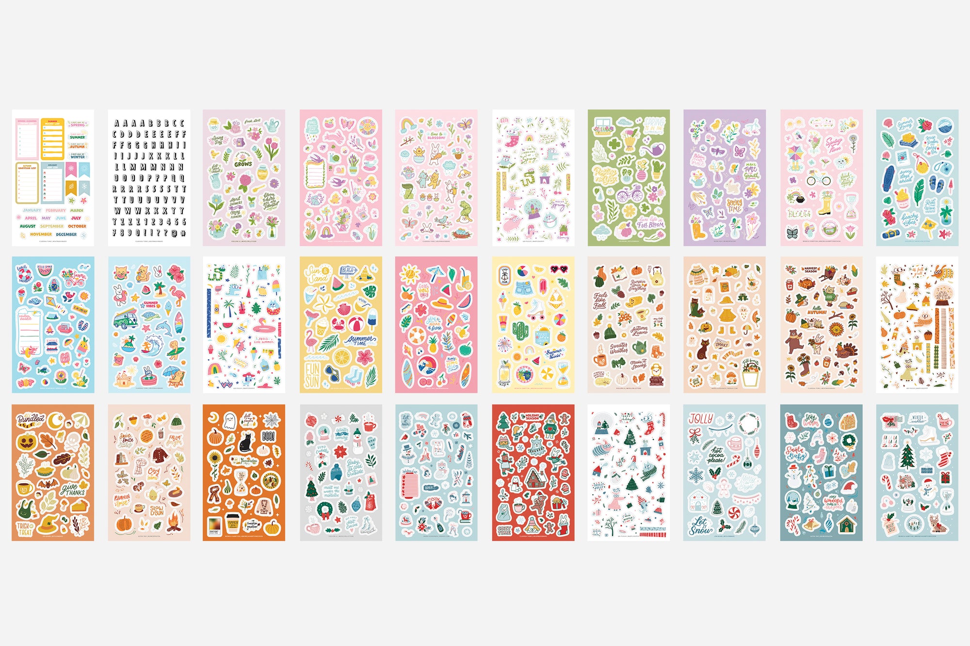 Digital Seasons of the Year Sticker Book - Passion Planner