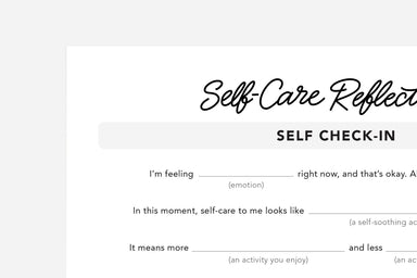 Self-Care Reflection - Passion Planner