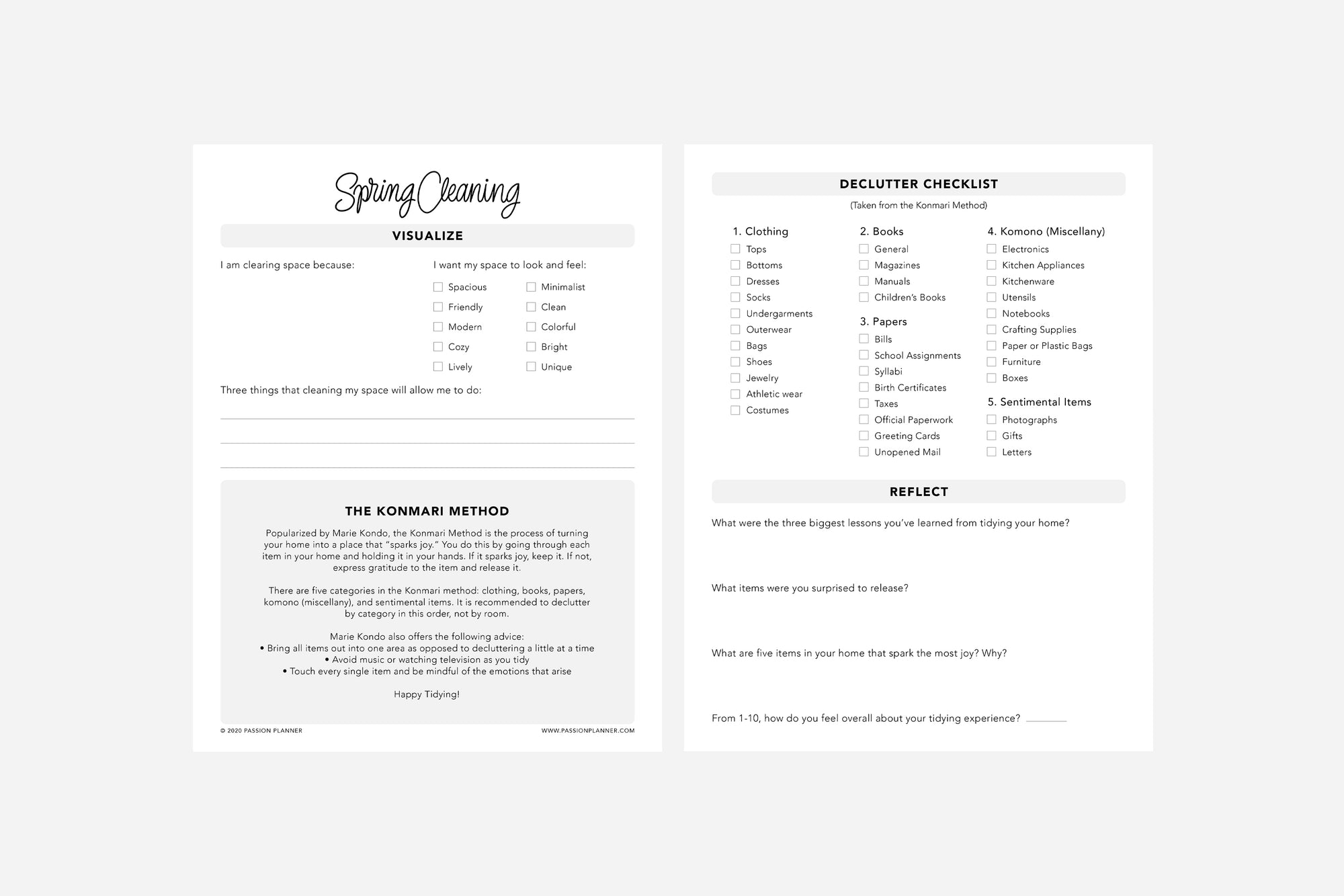 Spring Cleaning Guide - Passion Planner